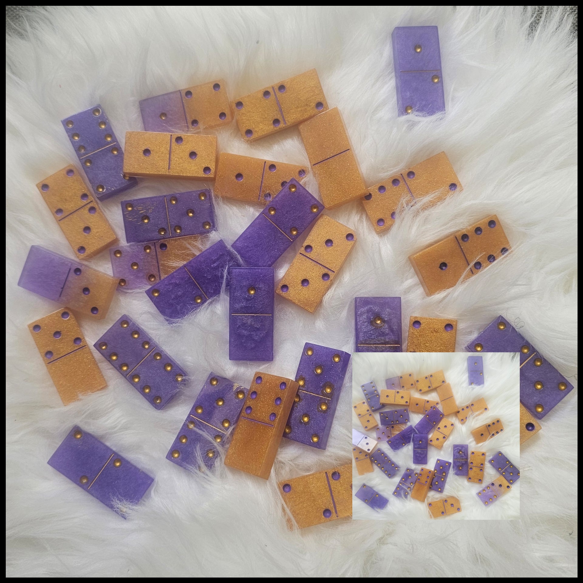 ✨Custom Resin Dominoes Set – Handmade Personalized Dominoes ✨