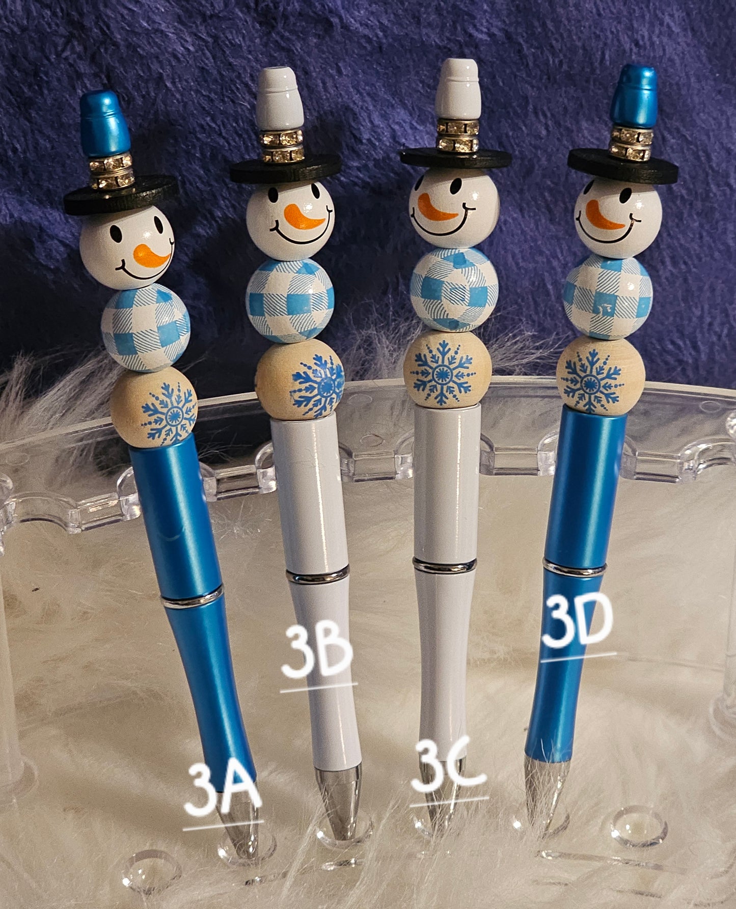 Beaded Refillable Pens W/ Silicone Focal Beads