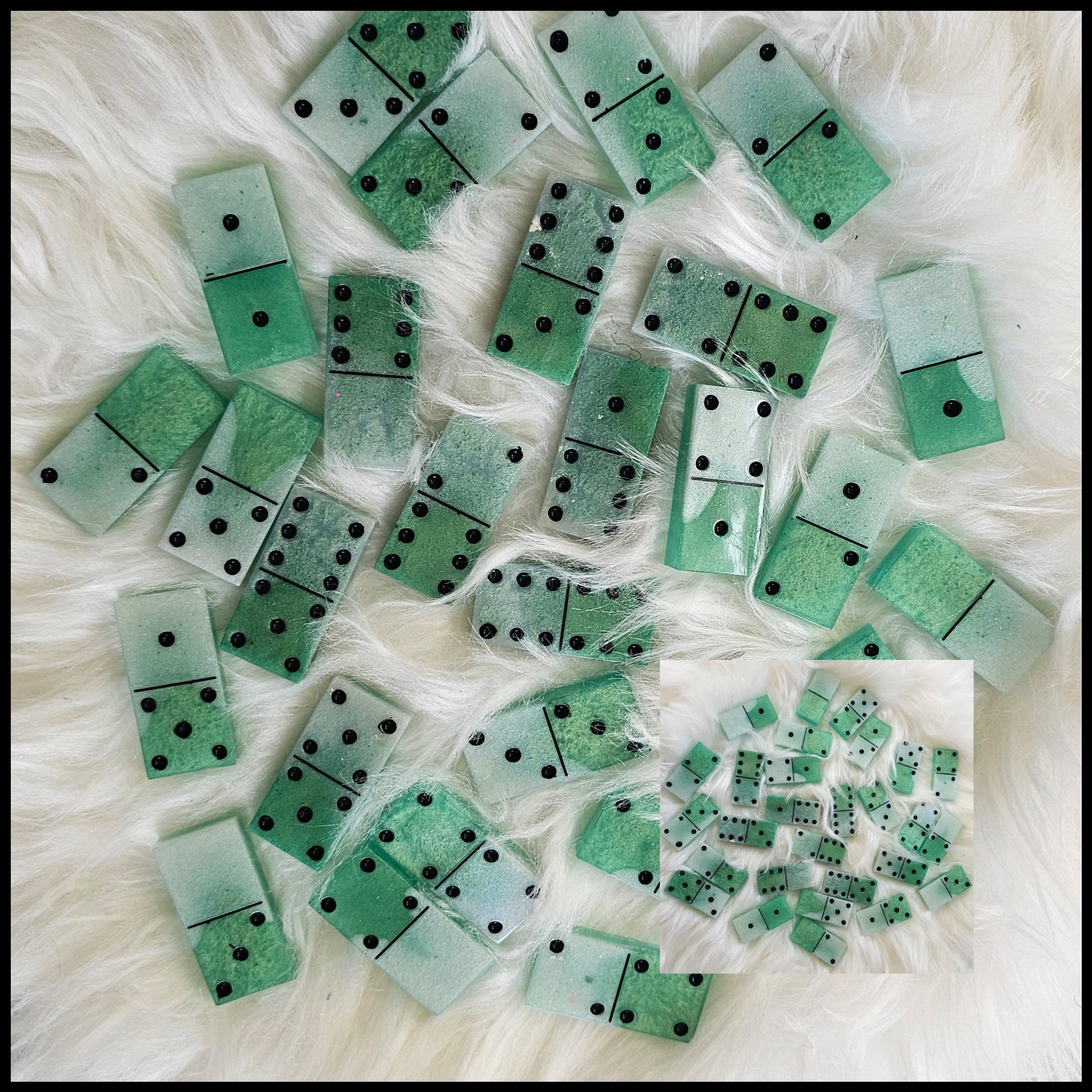 ✨Custom Resin Dominoes Set – Handmade Personalized Dominoes ✨