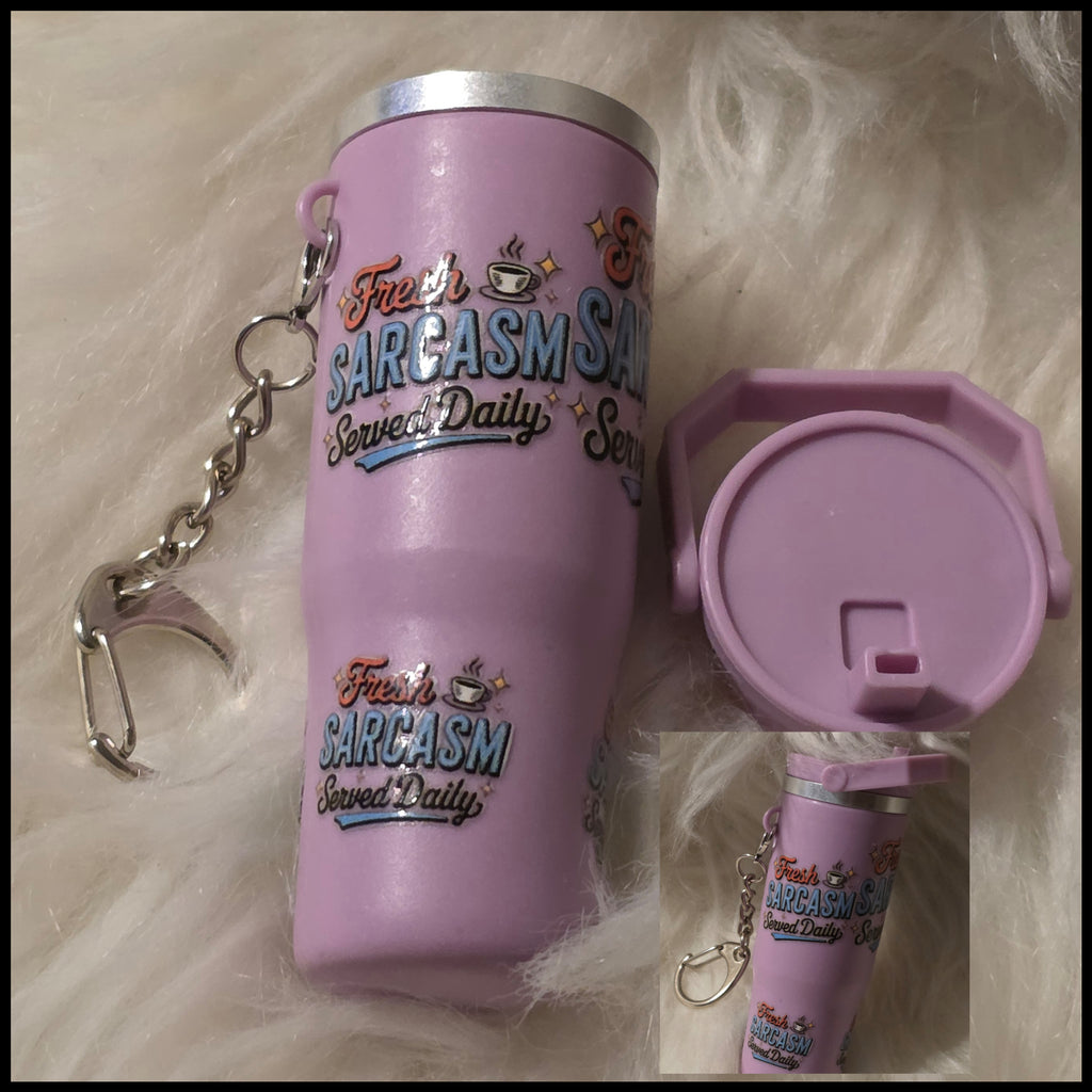 Mini Cup Keychain Holder – Lipstick, Cosmetics & Small Essentials Storage