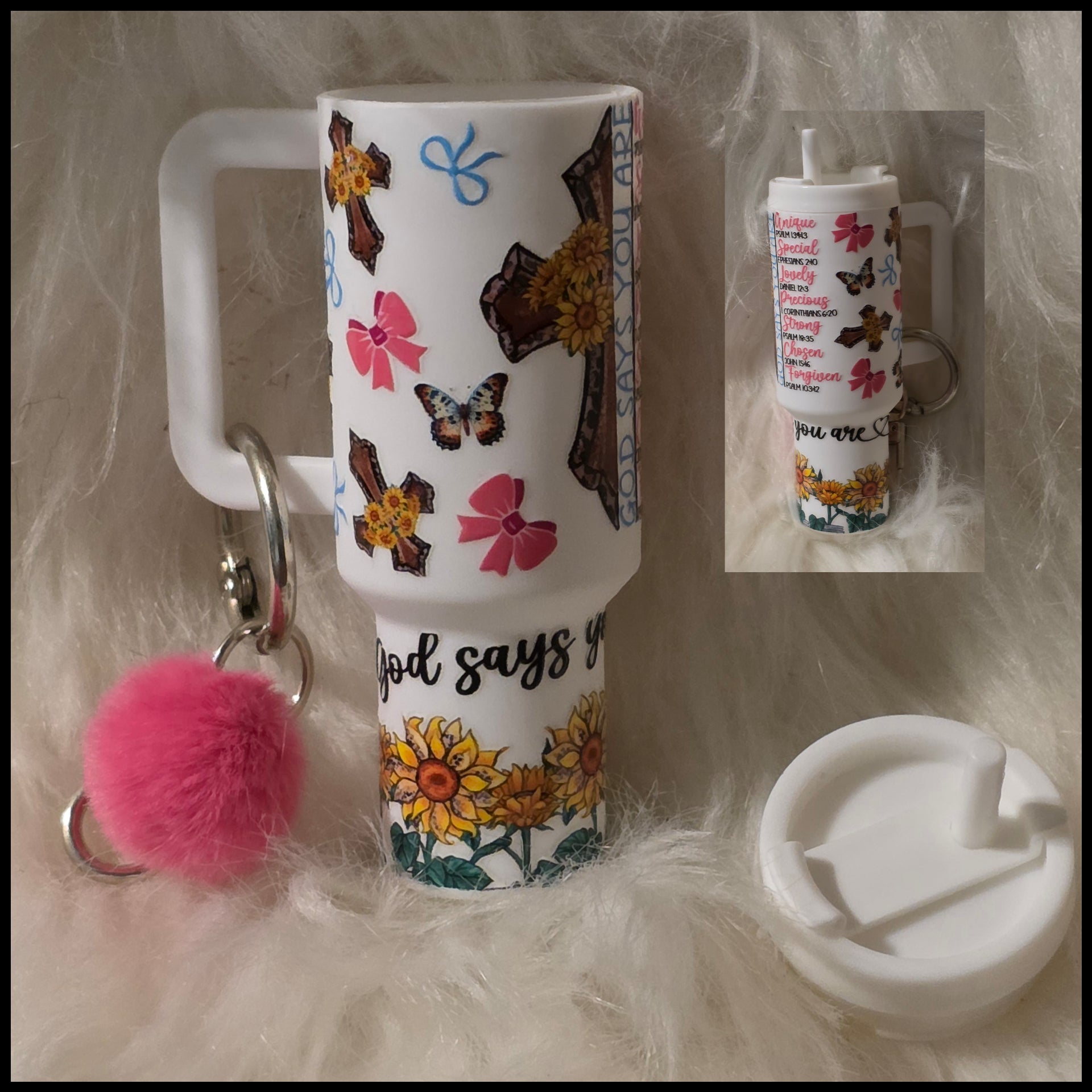Mini Cup Keychain Holder – Lipstick, Cosmetics & Small Essentials Storage
