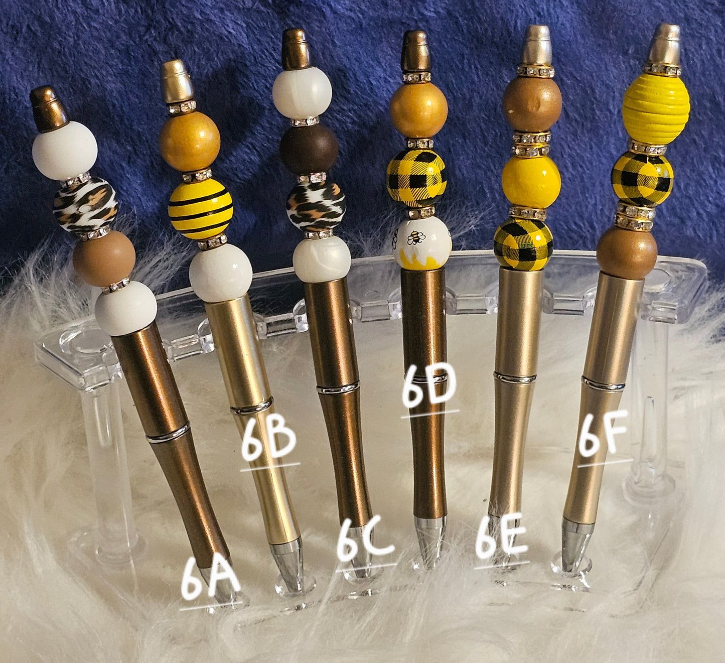 Beaded Refillable Pens W/ Silicone Focal Beads