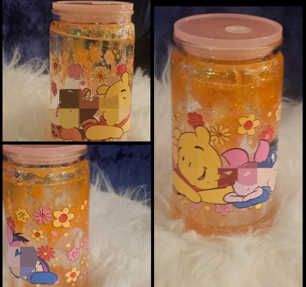 ✨16oz Snow Globe Tumbler | Custom Glitter Tumbler | Personalized Double Wall Cup✨