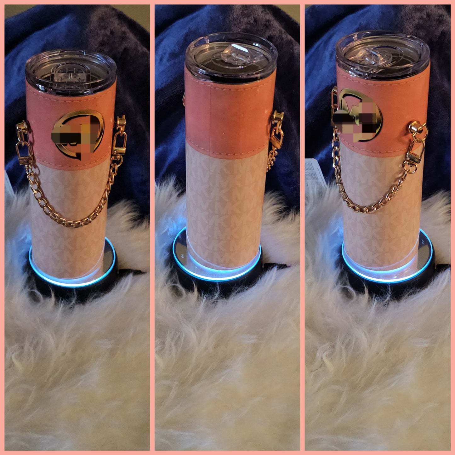 ✨Custom Purse Tumbler – Stylish & Personalized with Lid, Straw & Decorative Chain✨