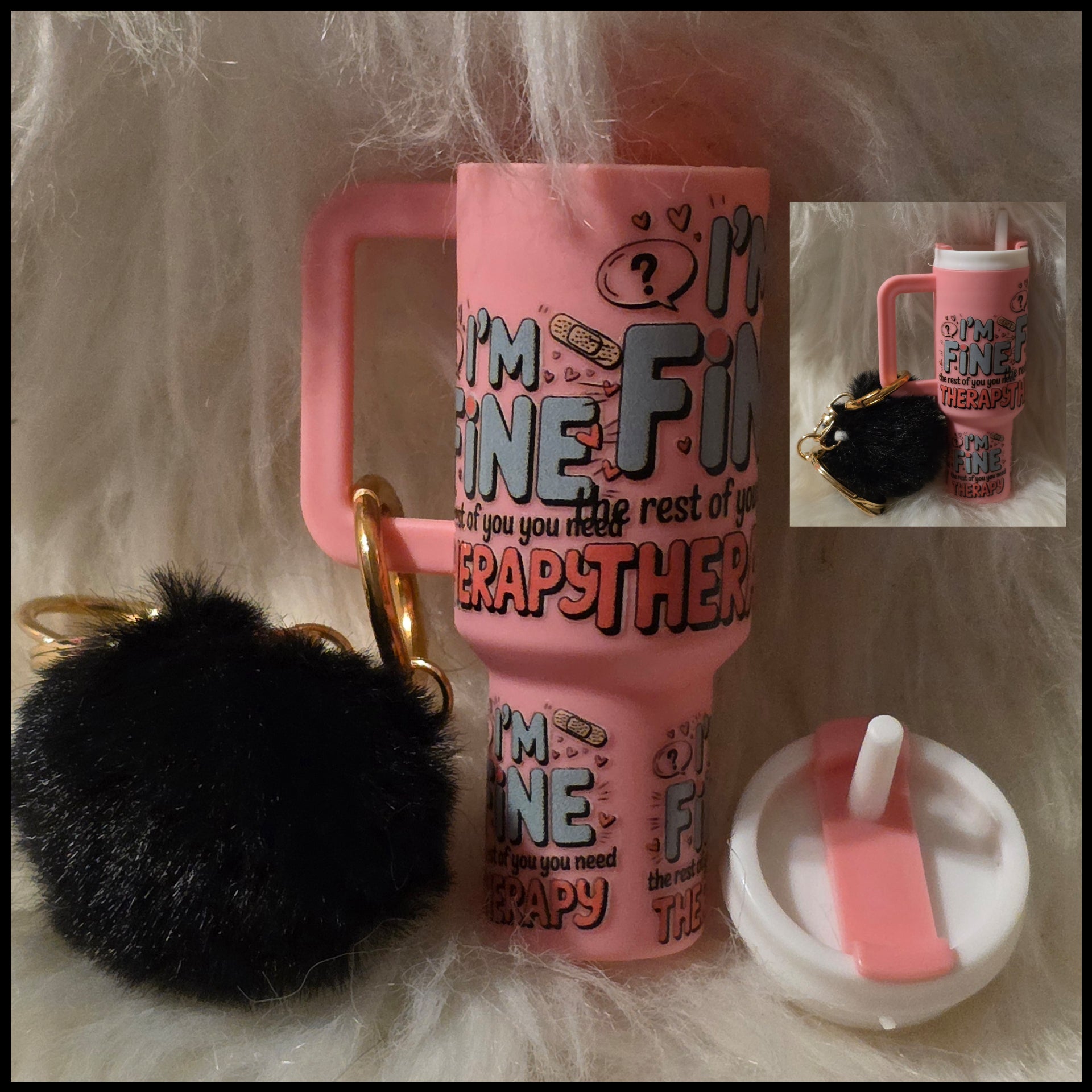 Mini Cup Keychain Holder – Lipstick, Cosmetics & Small Essentials Storage